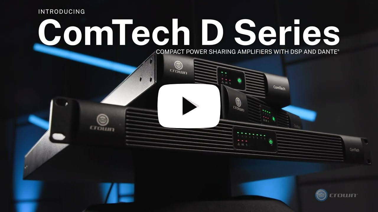 Introducing Crown ComTech D Power Sharing Amplifiers | Product Overview | With DSP & Dante